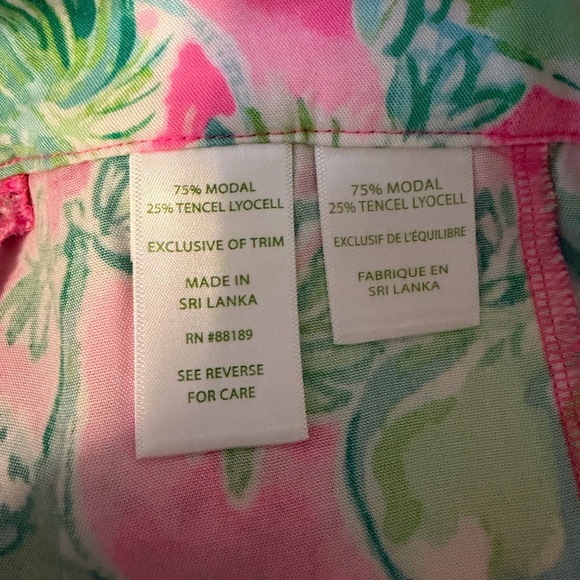 Lilly Pulitzer Dahlia Pink and Green Floral Shorts - Picture 10 of 11